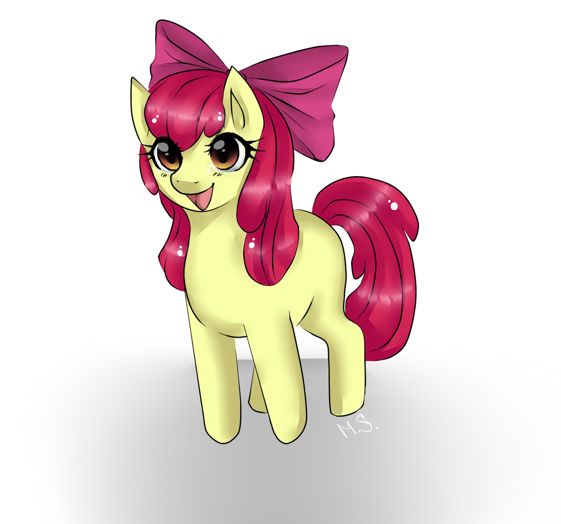 Safe Artist Mscootaloo Apple Bloom Pony Female Solo