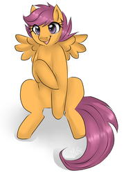 Size: 1649x2117 | Tagged: safe, artist:mscootaloo, scootaloo, pegasus, pony, g4, female, solo