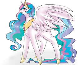 Size: 1198x990 | Tagged: safe, artist:mscootaloo, princess celestia, pony, g4, female, solo