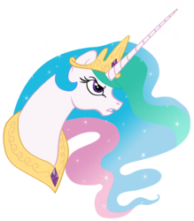 Size: 1095x1252 | Tagged: safe, artist:cluttercluster, princess celestia, alicorn, pony, g4, female, jewelry, mare, peytral, regalia, serious, simple background, solo, transparent background