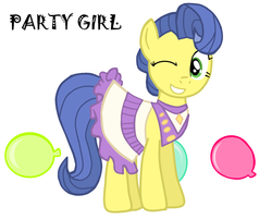 Size: 960x770 | Tagged: dead source, safe, artist:punksweet, masquerade, earth pony, pony, g4, balloon, female, simple background, solo, vector, white background, wink