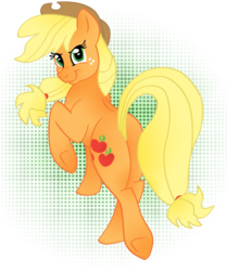 Size: 858x1024 | Tagged: safe, artist:cluttercluster, applejack, earth pony, pony, g4, female, looking back, solo