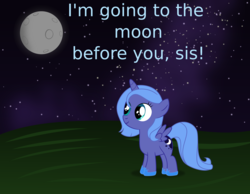 Size: 6768x5243 | Tagged: safe, artist:tgolyi, princess luna, pony, g4, absurd resolution, cute, female, moon, night, solo, svg, vector, woona