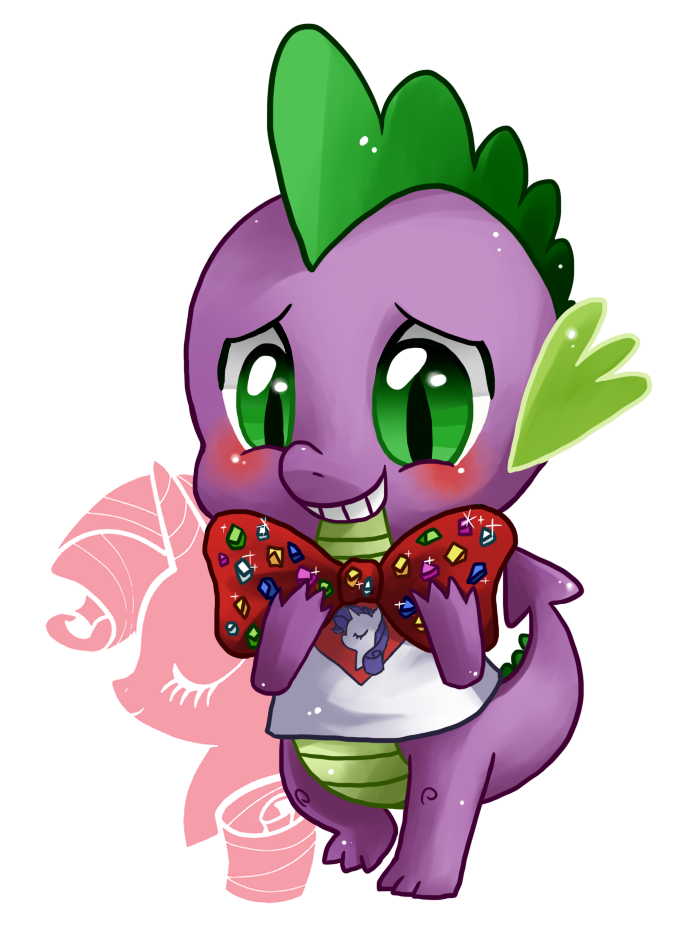 45299 Safe Artist Howzih Rarity Spike Dragon G4 Blushing