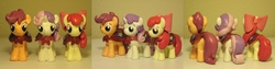 Size: 1920x480 | Tagged: safe, apple bloom, scootaloo, sweetie belle, earth pony, pony, g4, brushable, customized toy, cutie mark crusaders, irl, photo, toy