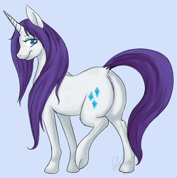 Size: 880x883 | Tagged: safe, artist:cartoonlion, rarity, pony, g4, featureless crotch, female, solo, wet, wet mane, wet mane rarity