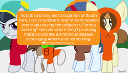 Size: 500x286 | Tagged: safe, earth pony, pony, colt, kenny mccormick, male, ponified, pony confession, south park