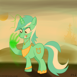 Size: 1100x1100 | Tagged: safe, artist:jhannrhan, lyra heartstrings, pony, g4, hand, magic hands