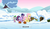 Size: 624x356 | Tagged: safe, screencap, fluttershy, spike, twilight sparkle, hedgehog, g4, my little pony: friendship is magic, winter wrap up, ei, hub logo, snow, youtube caption