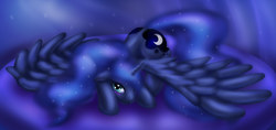 Size: 4540x2142 | Tagged: safe, artist:zedrin, princess luna, pony, g4, female, solo