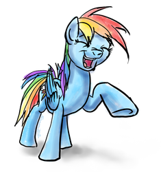 Size: 880x938 | Tagged: safe, artist:snapai, rainbow dash, pony, g4, laughing, solo