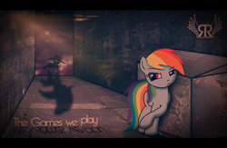 Size: 900x586 | Tagged: safe, artist:rncillo, mare do well, rainbow dash, g4