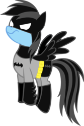 Size: 682x1018 | Tagged: safe, artist:megaman295, rainbow dash, pony, g4, batman, batmare, clothes, cosplay, costume, crossover, female, simple background, solo, transparent background, vector
