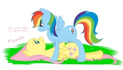 Size: 1350x772 | Tagged: safe, artist:retrokidz, fluttershy, rainbow dash, g4, female, lesbian, ship:flutterdash, shipping