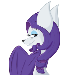 Size: 2029x2208 | Tagged: safe, artist:gabrieldltc, rarity, bat, g4, female, high res, solo, species swap