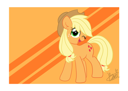 Size: 900x643 | Tagged: safe, artist:maplesunrise, applejack, earth pony, pony, g4, female, solo