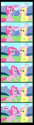 Size: 1368x4968 | Tagged: safe, artist:alleynurr, fluttershy, pinkie pie, g4, boop, comic