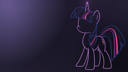 Size: 1920x1080 | Tagged: safe, artist:mehoep, twilight sparkle, pony, unicorn, g4, female, gradient background, outline, solo, unicorn twilight, vector