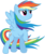 Size: 5000x5894 | Tagged: safe, artist:stabzor, rainbow dash, pegasus, pony, g4, .psd available, absurd resolution, raised hoof, simple background, smiling, solo, transparent background, vector, windswept mane