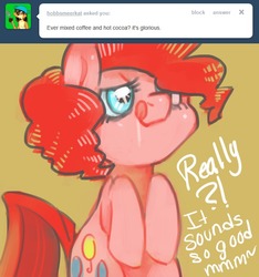 Size: 655x700 | Tagged: dead source, safe, artist:dhui, pinkie pie, ask tired pie, g4, tumblr