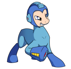 Size: 2000x1963 | Tagged: safe, artist:aqnichols, artist:beechsprout, pony, crossover, mega man (series), megagirl, megamare, ponified, rule 63, simple background, solo, transparent background