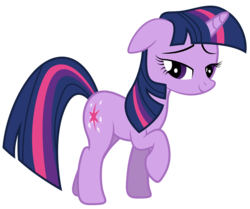 Size: 5550x4650 | Tagged: safe, artist:yanoda, twilight sparkle, pony, unicorn, g4, absurd resolution, bedroom eyes, female, mare, raised hoof, simple background, solo, transparent background, unicorn twilight