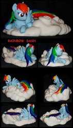 Size: 675x1185 | Tagged: safe, rainbow dash, pony, g4, customized toy, irl, photo, sculpture, toy