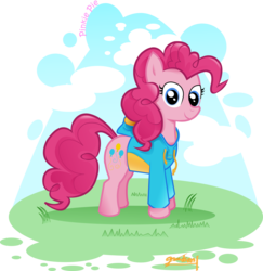 Size: 1378x1417 | Tagged: safe, artist:quadren4, pinkie pie, g4, clothes, hoodie