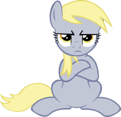 Size: 5000x4826 | Tagged: safe, artist:sapoltop, derpy hooves, pegasus, pony, g4, absurd resolution, female, mare, simple background, solo, transparent background, unamused, underp, vector