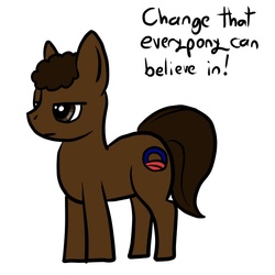 Size: 750x750 | Tagged: safe, pony, barack obama, ponified, rule 63, solo