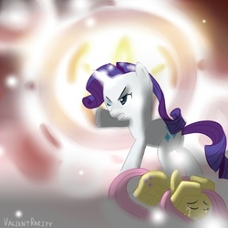 Size: 500x500 | Tagged: safe, artist:valiantrarity, fluttershy, rarity, pegasus, pony, unicorn, g4, duo, female