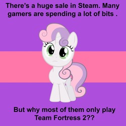 Size: 1171x1171 | Tagged: safe, sweetie belle, g4, steam, steam (software), team fortress 2