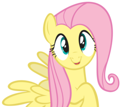 Size: 1274x1130 | Tagged: safe, artist:nabbiekitty, fluttershy, pegasus, pony, g4, faic, female, simple background, smiling, solo, transparent background, vector