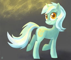 Size: 1139x950 | Tagged: safe, artist:lumoslightning, lyra heartstrings, pegasus, pony, g4, female, magic, smiling, solo