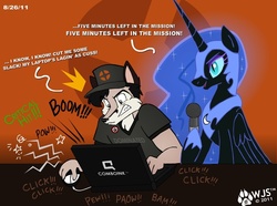 Size: 804x599 | Tagged: safe, artist:wolfjedisamuel, nightmare moon, g4, furry, furzi, helen, team fortress 2, the administrator