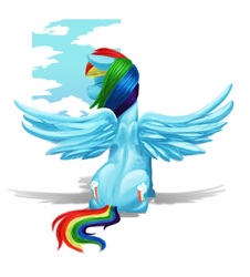 Size: 1024x1132 | Tagged: safe, artist:garyye, rainbow dash, pony, g4, back, female, solo, window