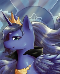 Size: 800x981 | Tagged: dead source, safe, artist:forgetful-owl, princess luna, pony, g4, female, solo