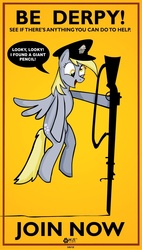 Size: 790x1390 | Tagged: safe, artist:wolfjedisamuel, derpy hooves, pegasus, pony, g4, bayonet, female, gun, mare, rifle