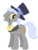 Size: 3840x4992 | Tagged: safe, artist:geekywebman, artist:noirpony, caesar, count caesar, earth pony, pony, g4, hat, male, monocle, monocle and top hat, simple background, solo, stallion, top hat, transparent background, vector