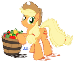 Size: 3071x2598 | Tagged: safe, artist:blue-paint-sea, applejack, earth pony, pony, g4, apple, female, food, high res, male, mario, mario kart, solo