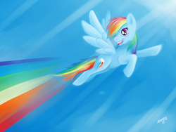 Size: 800x600 | Tagged: safe, artist:mazzy-elf, rainbow dash, pony, g4, female, solo