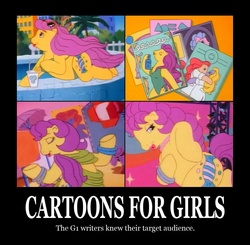 Size: 1008x988 | Tagged: safe, edit, edited screencap, screencap, bon bon (g1), earth pony, pony, g1, my little pony tales, the masquerade, bikini, bipedal, clothes, demotivational poster, female, meme, solo, swimsuit