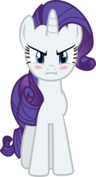 Size: 3312x6082 | Tagged: safe, artist:geonine, rarity, pony, unicorn, g4, absurd resolution, angry, blushing, female, mare, simple background, solo, transparent background, vector