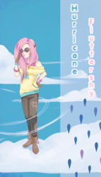 Size: 858x1500 | Tagged: safe, artist:sunstice, fluttershy, human, g4, female, goggles, humanized, solo