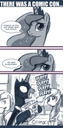 Size: 500x1006 | Tagged: safe, artist:johnjoseco, derpy hooves, princess luna, alicorn, pony, ask princess molestia, g4, ask, batmare, comic, san diego comic con, tumblr