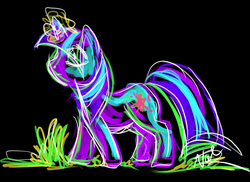 Size: 2338x1700 | Tagged: safe, artist:valkyrieskies, twilight sparkle, pony, g4, abstract art, female, solo