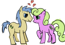 Size: 1000x700 | Tagged: safe, daisy, flower wishes, goldengrape, sir colton vines iii, earth pony, pony, g4, daisygrape, female, male, mare, shipping, simple background, stallion, straight, transparent background
