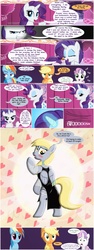 Size: 900x2400 | Tagged: safe, artist:shwiggityshwah, edit, applejack, derpy hooves, rainbow dash, rarity, sweetie belle, pegasus, pony, g4, comic, female, mare