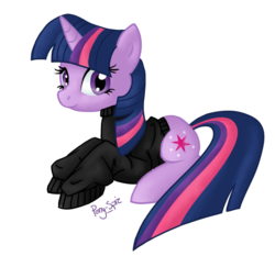 Size: 801x745 | Tagged: safe, artist:pony-spiz, twilight sparkle, pony, g4, clothes, female, looking at you, mare, solo, sweater