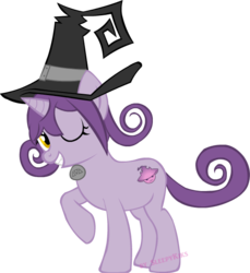 Size: 550x600 | Tagged: safe, artist:sleepykiks, blair, crossover, hat, ponified, simple background, solo, soul eater, transparent background